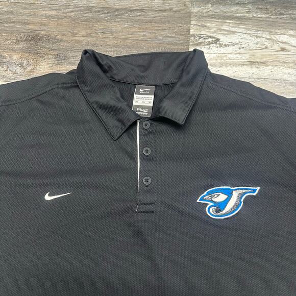 Nike Dri Fit MLB Toronto Blue Jays Black Mens 3XL Swoosh Performance Polo Shirt - Picture 2 of 10